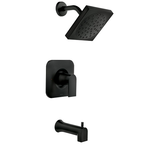 Moen Genta Single-Handle 1-Spray Tub and Shower Faucet, Matte Black