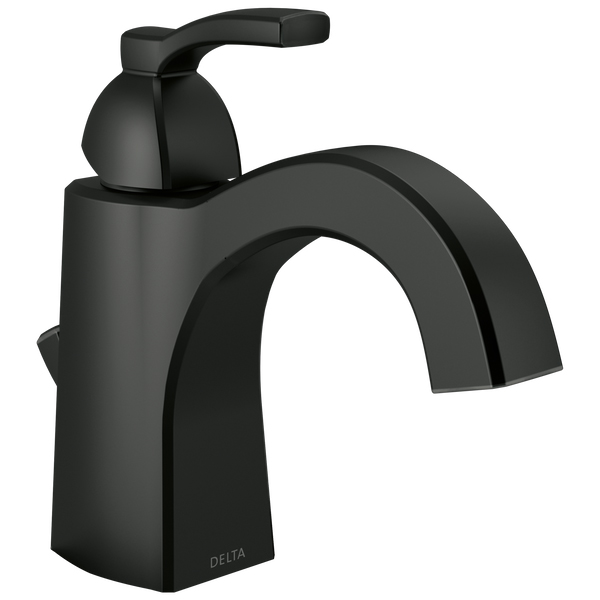 Delta Flynn Single Handle Centerset Bathroom Faucet, Matte Black