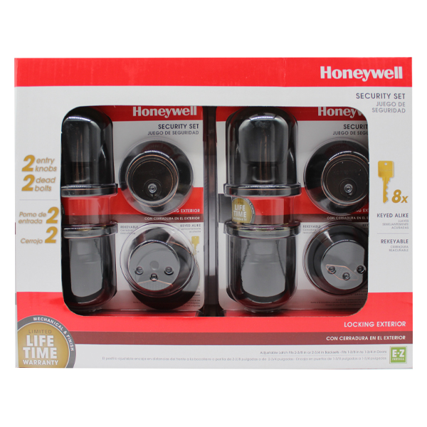 Honeywell Tulip Knob Home Security Kit, Oil Rubbed Bronze