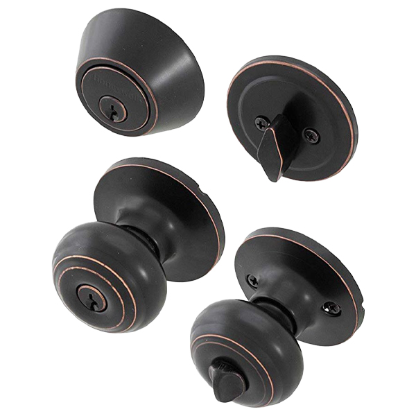 ****Honeywell Classic Knob Home Security Kit, Oil Rubbed Bronze