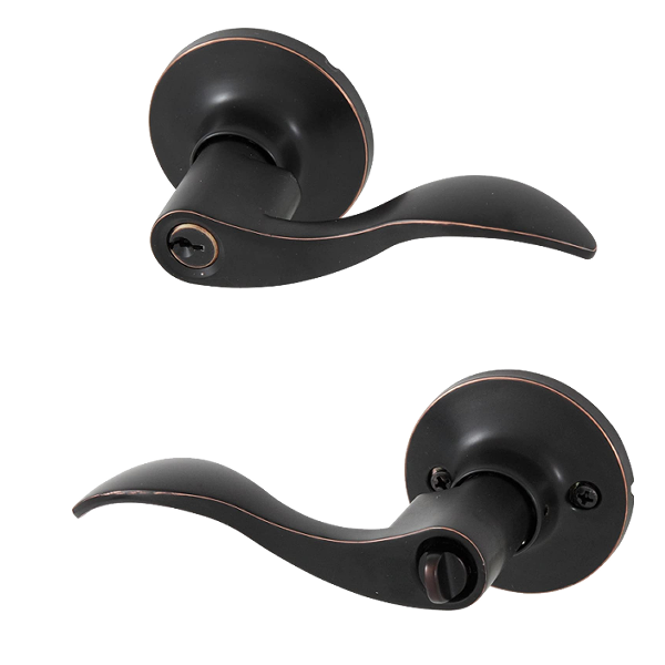 Honeywell Curve Lever Combo Keyed Entry Oil Rubbed Bronze
