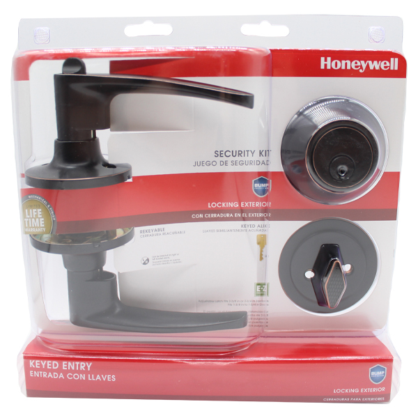 ****Honeywell Straight Lever Combo Keyed Entry Oil Rubbed Bronze