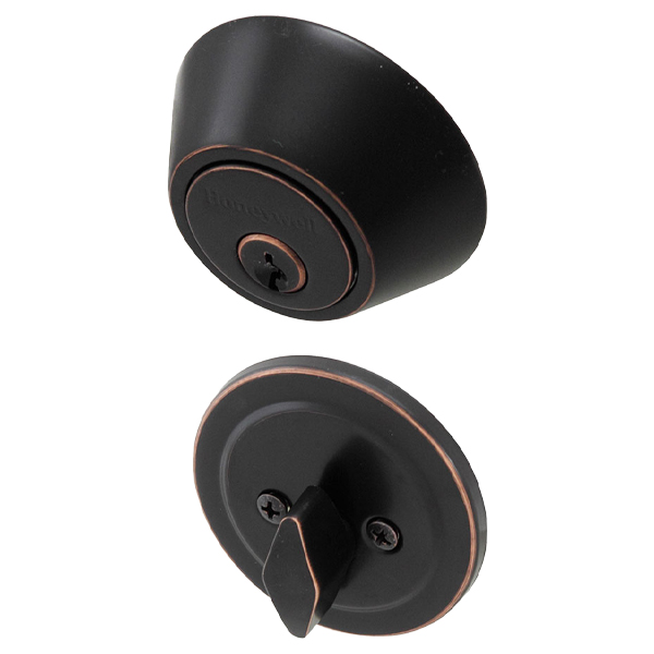 Honeywell Deadbolt Single Cylinder, Oil Rubbed Bronze