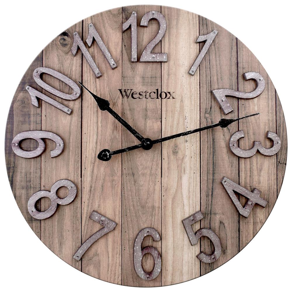 Westclox Wood Grain Wall Clock 15.5 In.