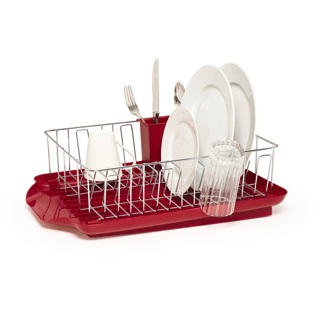 Farberware Professional 3pc Dish Rack Set, Red