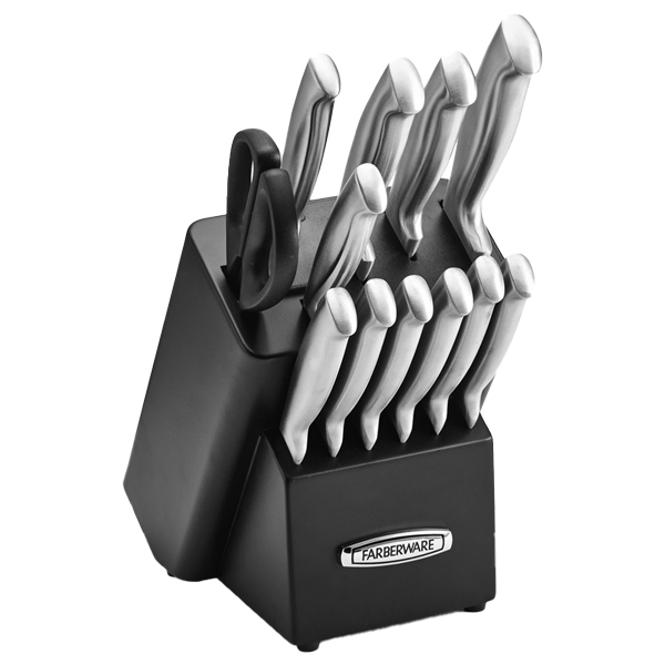 Farberware Edgekeeper 13pc Self Sharpening Knife Block Set, Stainless Steel