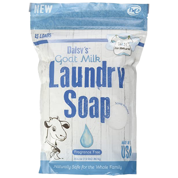 ****B &amp; N All Natural Daisy's Goat Milk Laundry Soap, Fragrance Free, 45 Loads