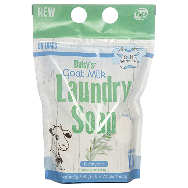 ****B &amp; N All Natural Daisy's Goat Milk Laundry Soap, Eucalyptus, 96 Loads