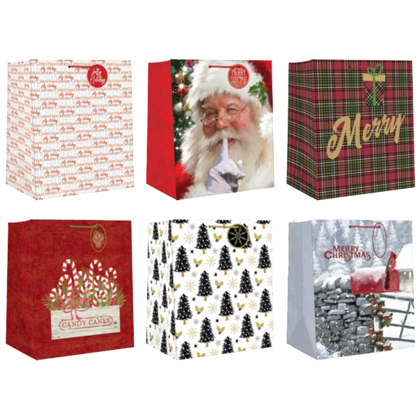 ****Edg Wide Gift Bags - Large, Assorted