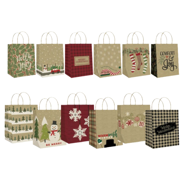 Edg Kraft Gift Bag, Assorted