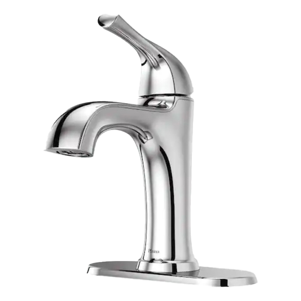 Pfister Ladera Single Control Bathroom Faucet With Push &amp; Seal, Polished Chrome