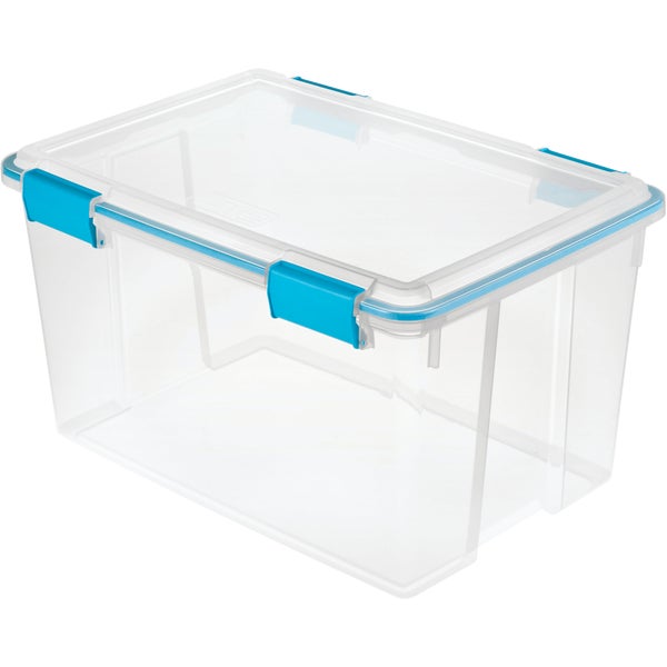 Sterilite 54 Qt. Gasket Storage Tote 16 x 12.75 x 22.5 In., Clear