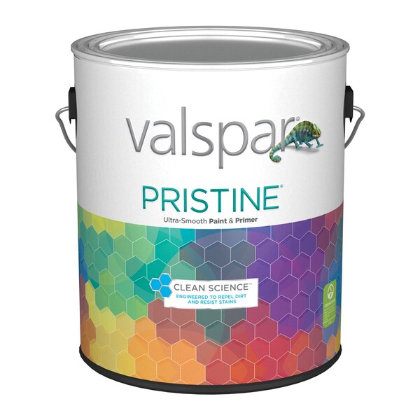 Valspar Pristine 100% Acrylic Paint &amp; Primer Matte Interior Wall Paint, White, 1 Gal