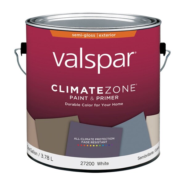 Valspar ClimateZone Paint &amp; Primer Semi-Gloss Exterior, White