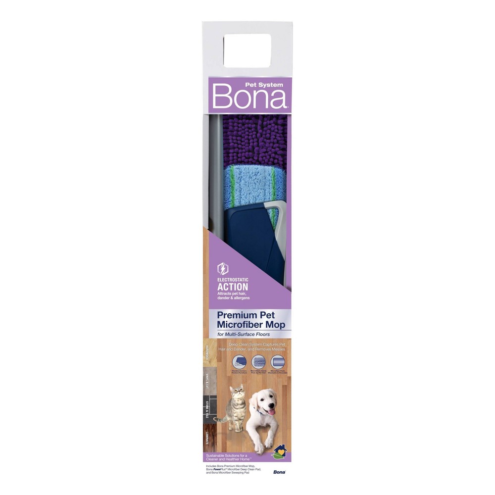 ****Bona Premium Pet Microfiber Mop with Sweeping Pad
