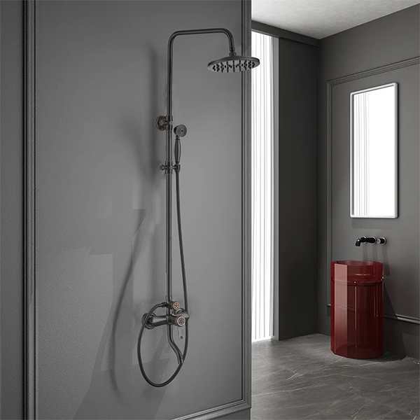 Royal Homes Shower Set, Black