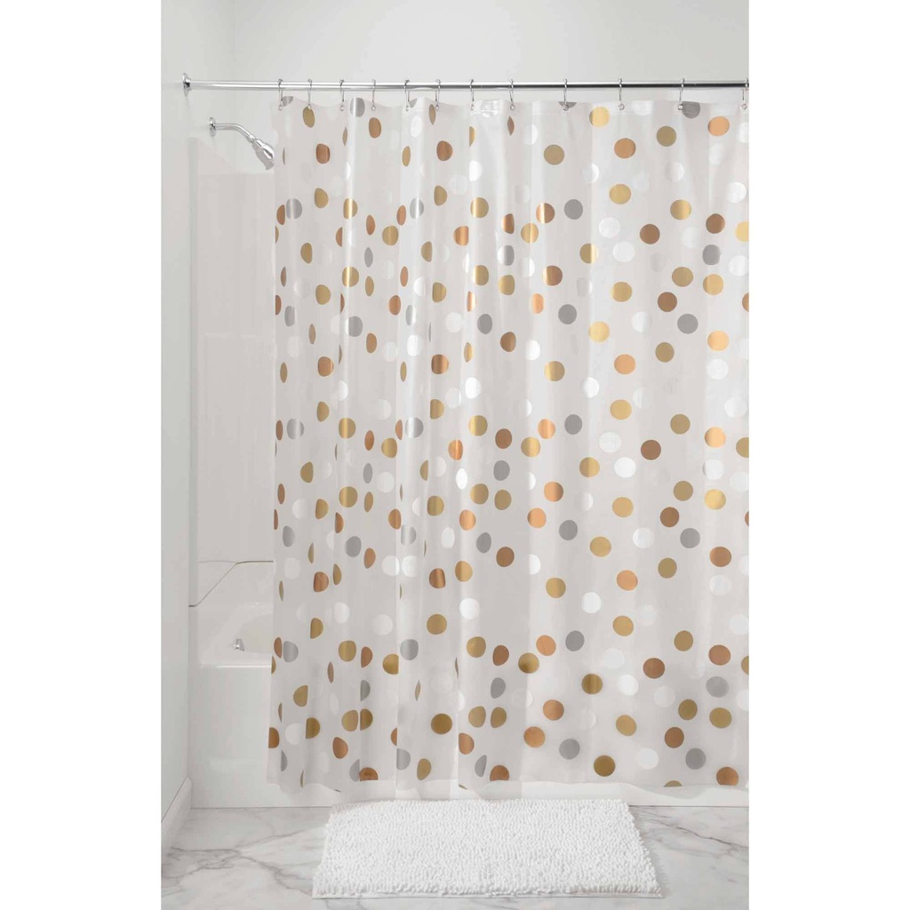 iDesign Gilly Dot PEVA Shower Curtain 72 x 72 In.