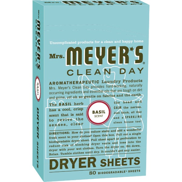 ****Mrs. Meyer's Clean Day Basil Dryer Sheets (80 Count)