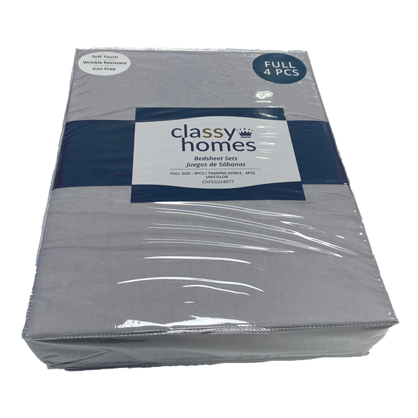 Classy Homes Solid Full Sheet Set 4pc