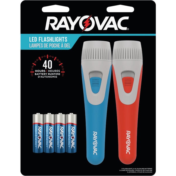 Rayovac LED Flashlight 50 Lm 2AA (2-Pack)