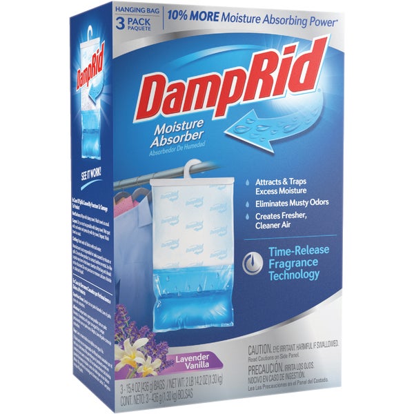 DampRid Hanging Moisture Absorber 15.4 Oz Lavender Vanilla (3-Pack)
