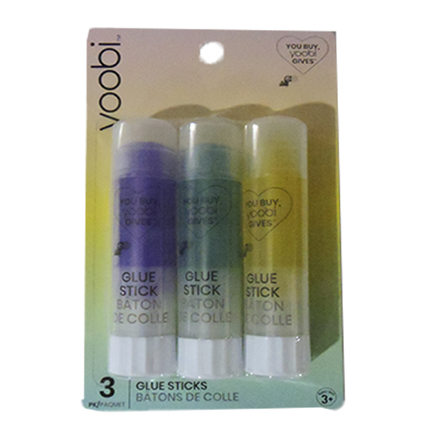 Yoobi 3pc Non Toxic Glue Sticks (2 Pack)