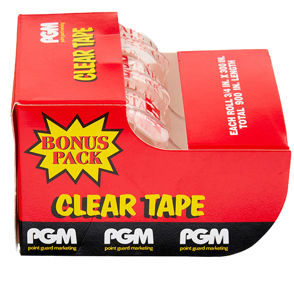 PGM Clear Tape 3pk