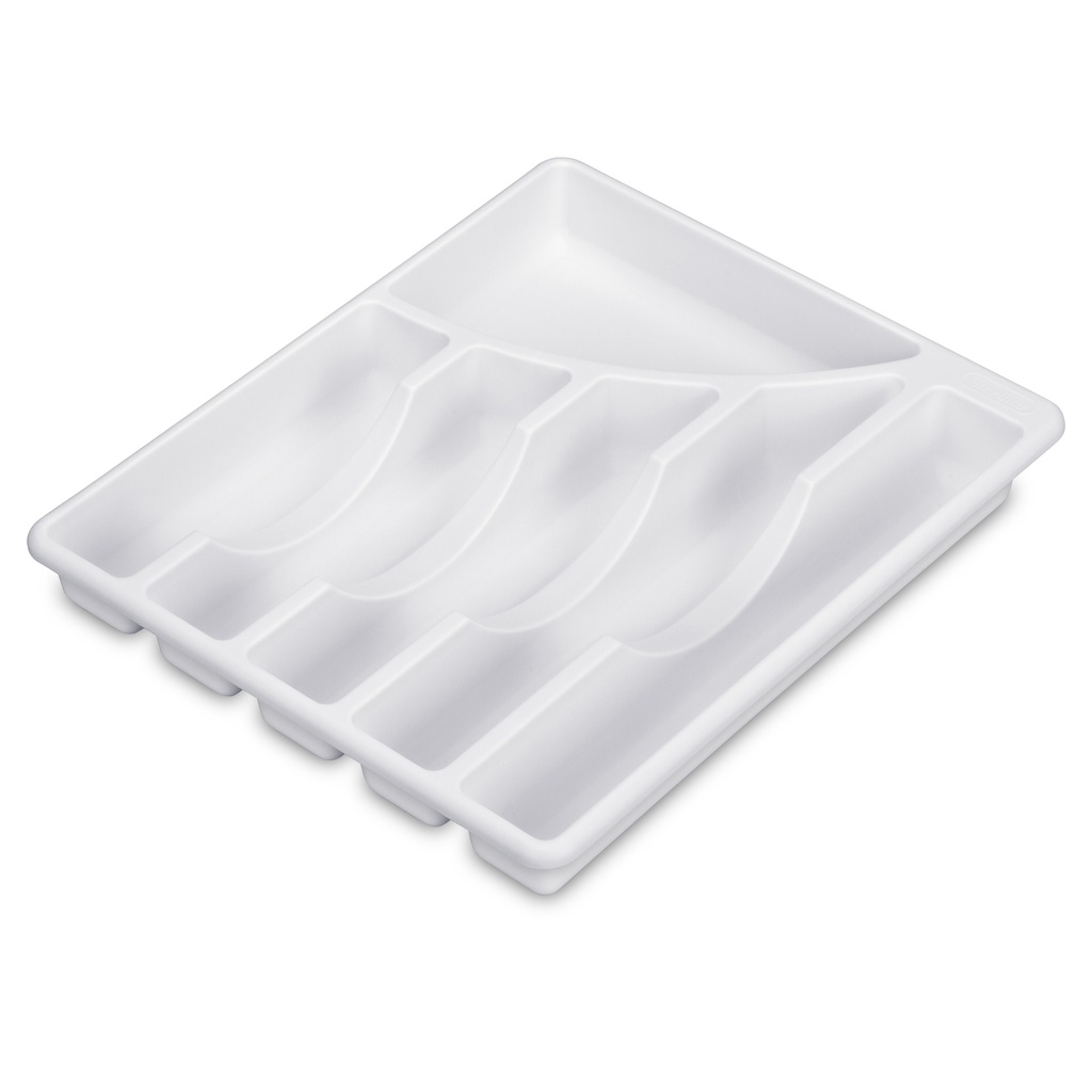 Sterlite 6-Compartment Cutlery Tray, White