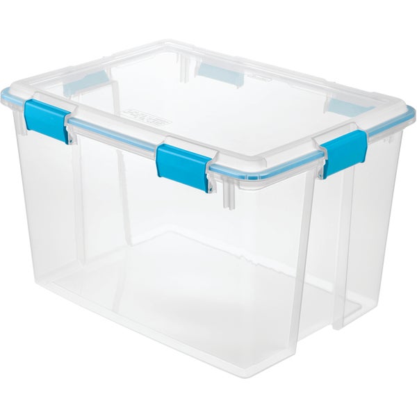 Sterilite 80 Qt Gasket Storage Tote 18 x 15.25 x 24 In., Clear