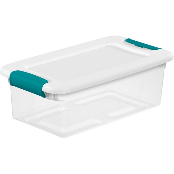 Sterilite Latching Storage Tote 6 Qt White
