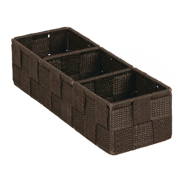 ****Home Impressions 3.25 In. W. x 2.25 In. H. x 9.5 In. L. Woven Storage Tray, Brown