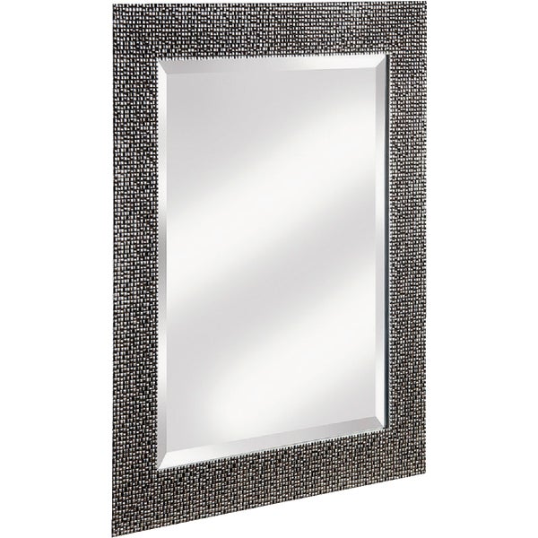 ^Erias Home Designs Framed Wall Mirror 25.5 In. W x 35.5 In. H, Chromed Espresso