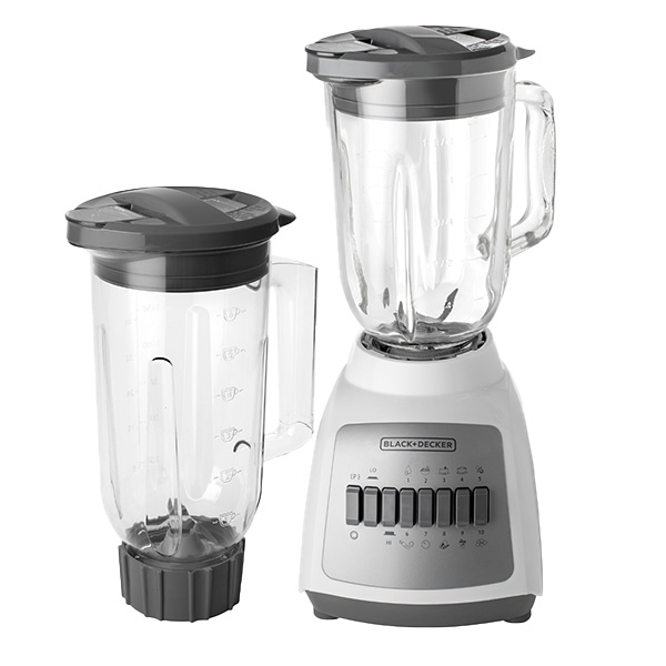 Black &amp; Decker 10-Speed Blender with Glass and Plastic Jars
