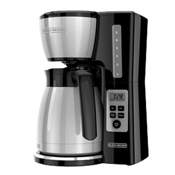 Black &amp; Decker Thermal Coffeemaker 12-Cup Programmable, Silver/ Black