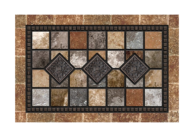 Apache Masterpiece Fiber/Recycled Rubber Door Mat 24x36in, Redstone