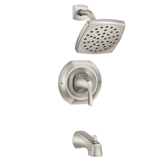 Moen Lindor Posi-Temp Tub/Shower, Spot Resist Brushed Nickel