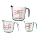 ****Anchor Hocking 3pc Glass Measuring Cup Set (Incl 8 oz., 16 oz. &amp; 32 oz. Open-Handle Measuring Cups)