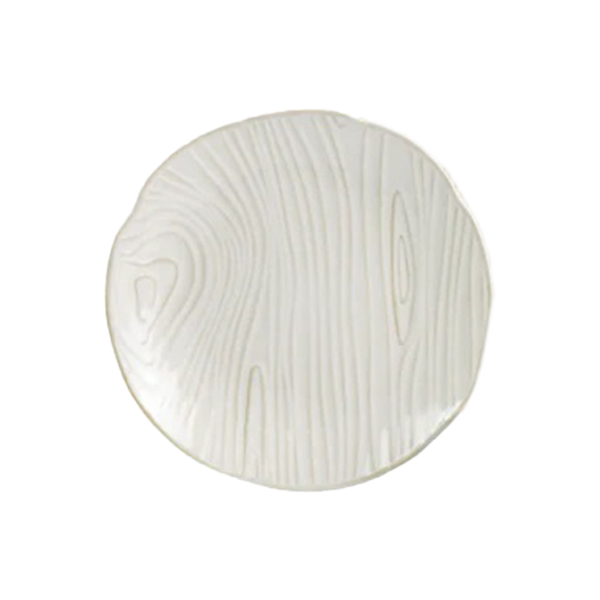 Martha Stewart Medium Plate White Wood Pattern