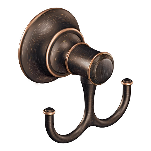 Moen Ashville Double Robe Hook, Mediterranean Bronze