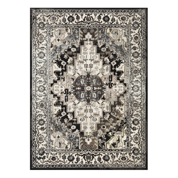 L'Baiet Rugs Black Traditional 5'x7'