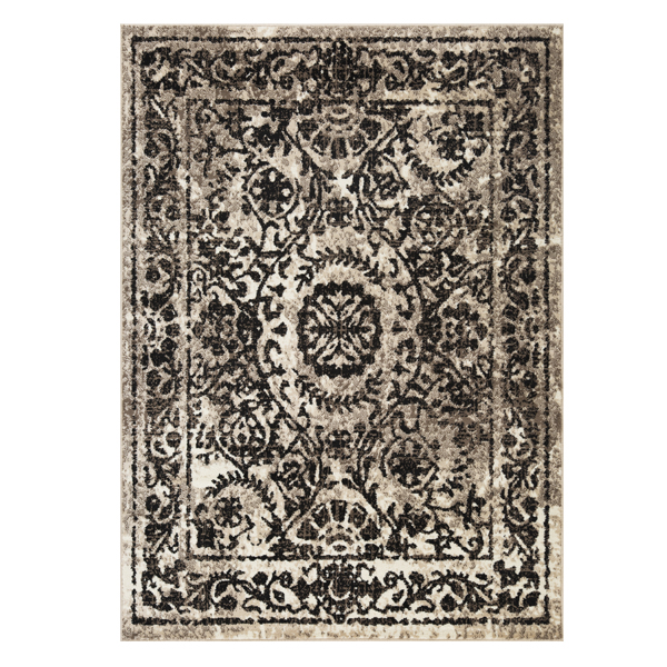 L'Baiet Rugs Black Traditional 5'x7'