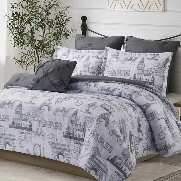 Brighton Home Collection 6pc Queen Comforter Set, Bon Voyage