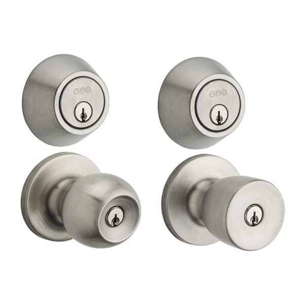 GEO Entry Ball Door Knob Combo - Single Cylinder 91170-027