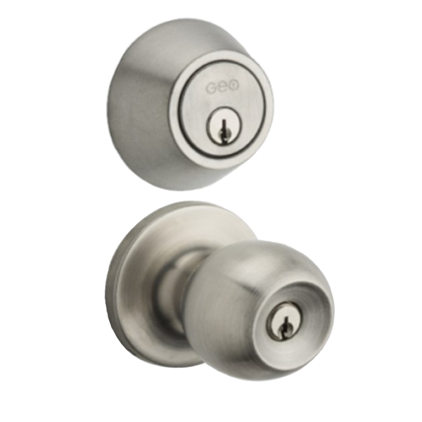 GEO Entry Ball Door Knob Combo Double Cylinder 91180-005