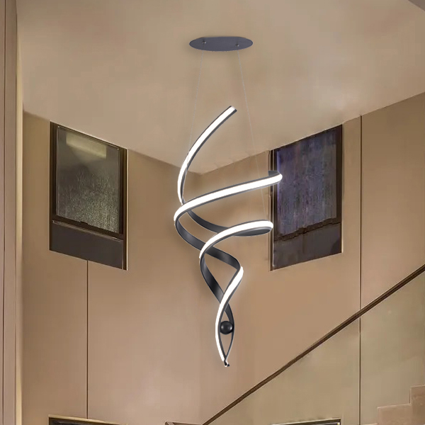 Royal Homes Pendant Light, Matt Black LED 35W