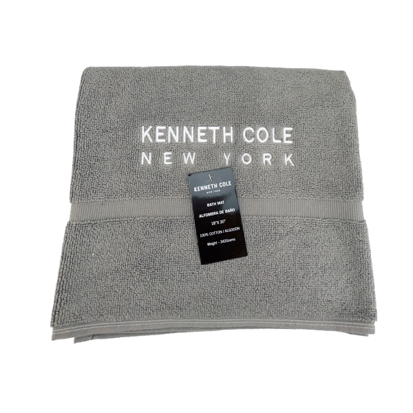 Kenneth Cole Bath Mat 18x30 In. Medium Grey