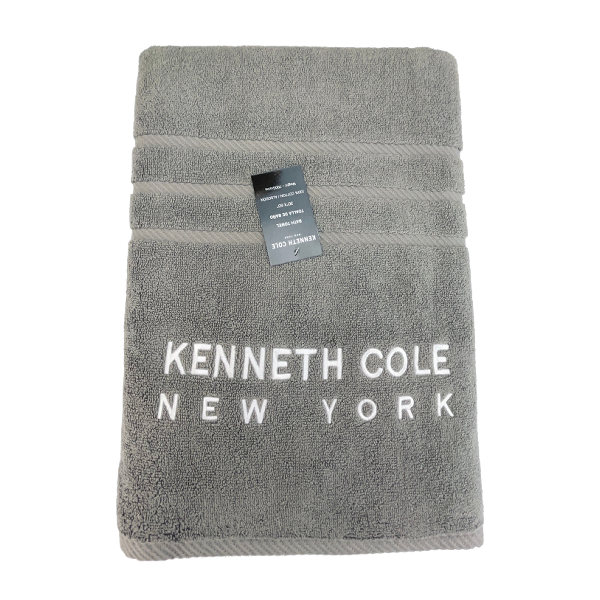 Kenneth Cole Bath Towel 30x60in Dark Grey