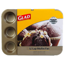 ****Glad Prem 12-Cup Muffin Pan 13.8x10.4in, Gold