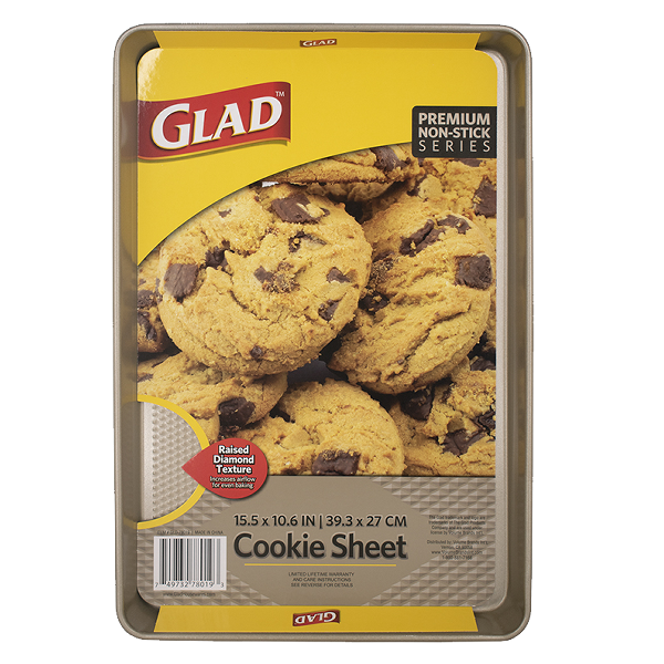 ****Glad Premium Cookie Sheet Medium 15.5x10.6in, Gold