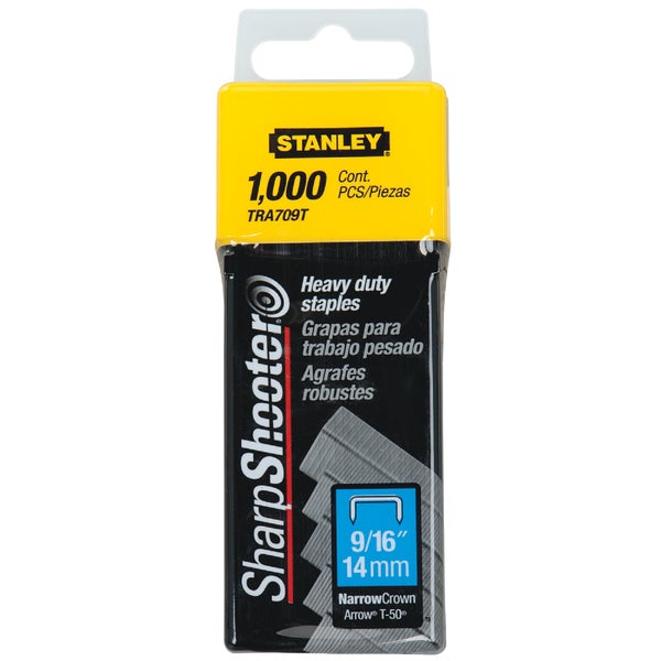 ****Stanley SharpShooter Heavy-Duty Narrow Crown Staple, 9/16 In. 1000-Pack